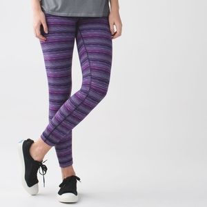 EUC Lululemon High Times Pant space dye violet size 6
